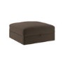 Brown Chenille Ottoman Storage Footstool - Cameron
