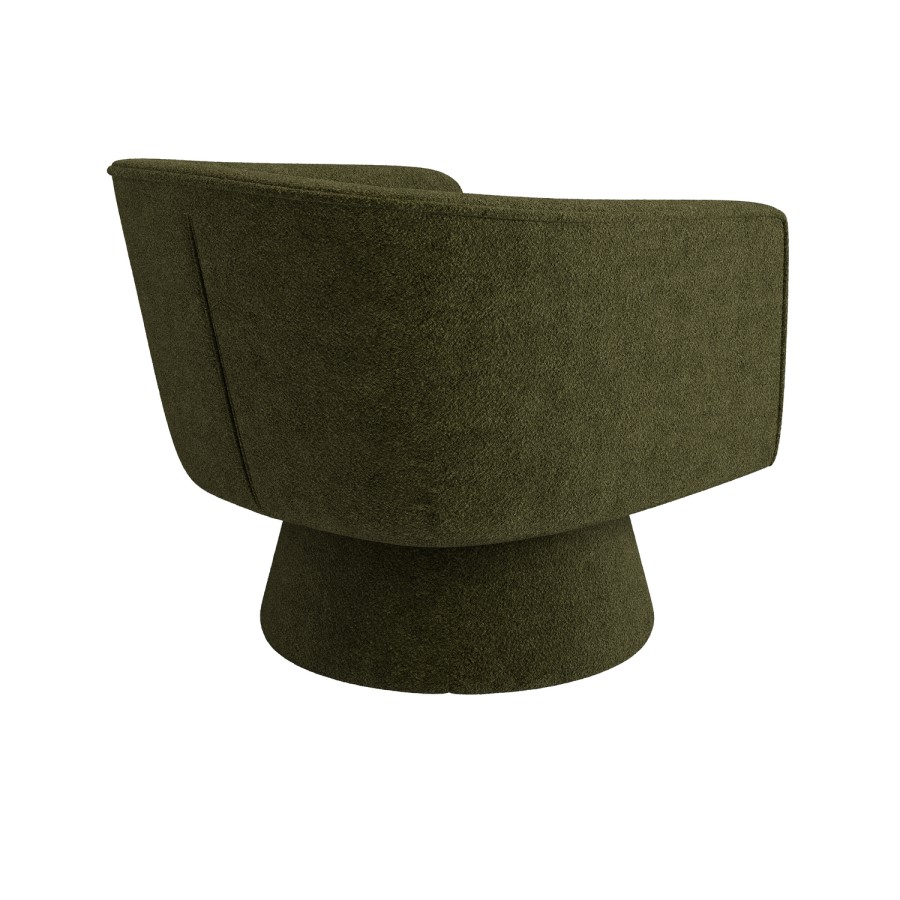 Green Boucle Swivel Accent Chair - Cairo