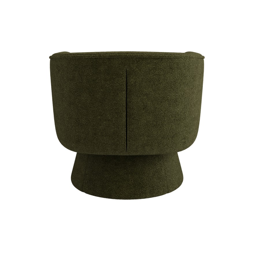 Green Boucle Swivel Accent Chair - Cairo