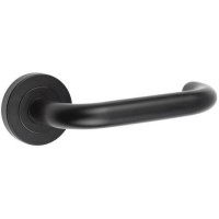 Internal Matt Black Lever Fire Door Handle with Latch and Hinges Pack - 75mm Latch - Curone - XL Joinery