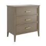 ONLY OPENED - Dark Wood Chest of 3 Drawers - Delilah