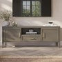 Large Dark Wooden TV Stand with Storage - TV's up to 65" - Delilah