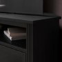 Corner Black Wooden TV Stand with Storage - TV's up to 43" - Delilah