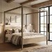 Super King Four Poster Bed Frame in Dark Wood - Delilah