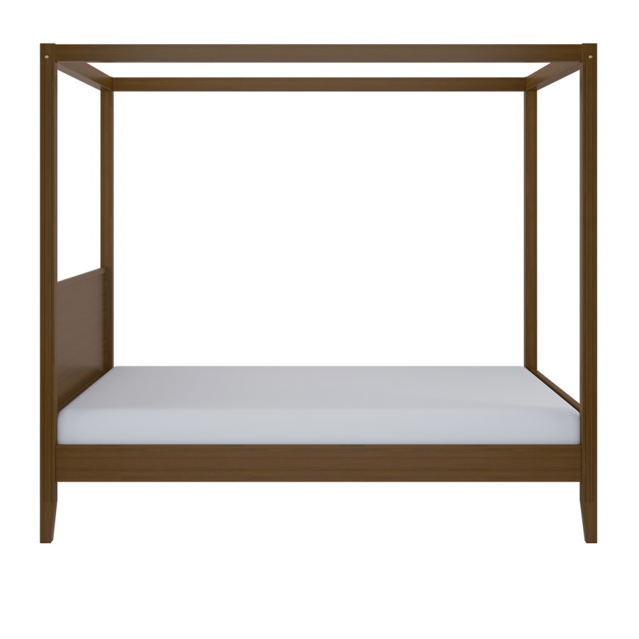 King Size Four Poster Bed Frame in Walnut - Delilah