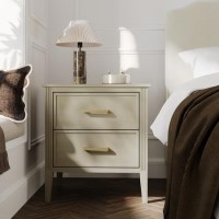 Light Wood 2 Drawer Bedside Table - Delilah
