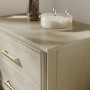Wide Light Wood 2 Drawer Bedside Table - Delilah