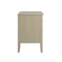 Wide Light Wood 2 Drawer Bedside Table - Delilah