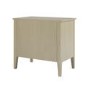 Wide Light Wood 2 Drawer Bedside Table - Delilah