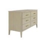 Wide Light Wood 6 Drawer Chest of Drawers - Delilah 