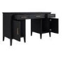 Black Office Desk with Drawers - Delilah 