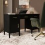 Black Office Desk with Drawers - Delilah 