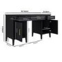 Black Office Desk with Drawers - Delilah 
