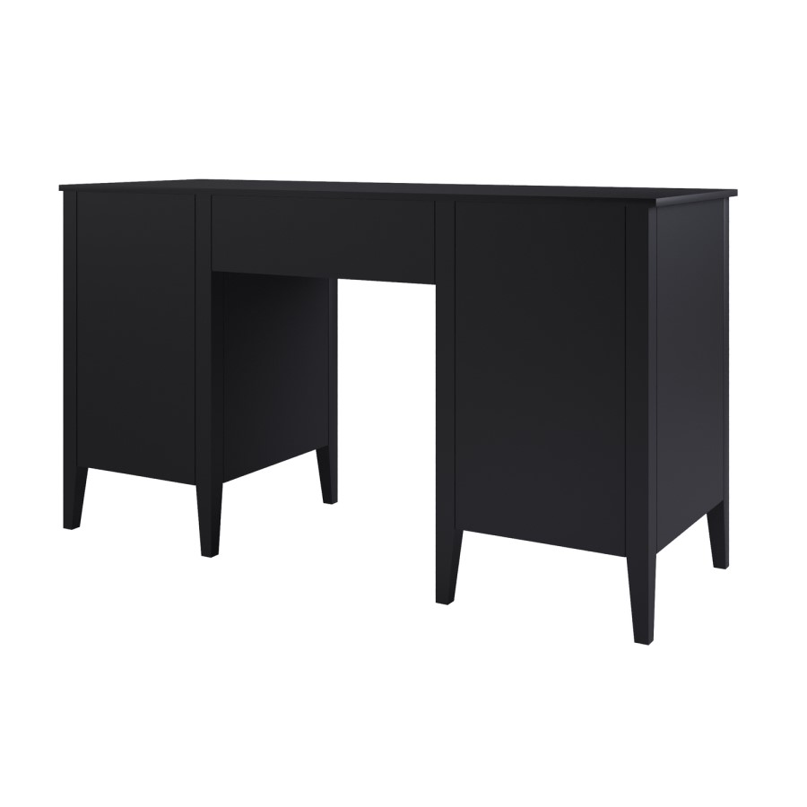 Black Office Desk with Drawers - Delilah 
