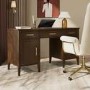 Walnut Office Desk with Drawers - Delilah 