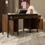 Walnut Office Desk with Drawers - Delilah 