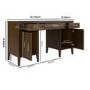 Walnut Office Desk with Drawers - Delilah 