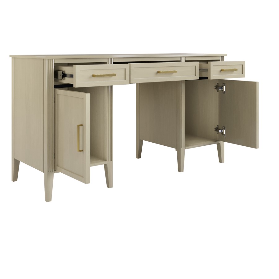 Light Wood Office Desk with Drawers - Delilah 