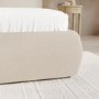 Beige Linen Double Ottoman Bed with Pillow Headboard - Dune