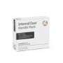 Internal Silver Polished/Satin Chrome Bathroom Lever Door Handle with Lock, Latch and Hinges Pack - 65mm Latch - Drava - XL Joinery
