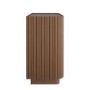 Walnut Ribbed 3 Drawer Chest of Drawers - Fully Assembled - Drew
