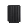 Black Ribbed 2 Drawer Bedside Table - Fully Assembled - Drew