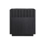 Black Ribbed 2 Drawer Bedside Table - Fully Assembled - Drew
