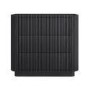 Black Ribbed 3 Drawer Chest of Drawers - Fully Assembled - Drew