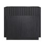 Black Ribbed 3 Drawer Chest of Drawers - Fully Assembled - Drew