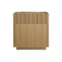 Natural Oak Ribbed 2 Drawer Bedside Table - Fully Assembled - Drew