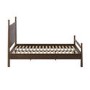 Dark Wood Double Wooden Bed Frame with Pillar Detail - Darwin
