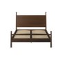 Dark Wood King Size Wooden Bed Frame with Pillar Detail - Darwin