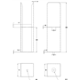 Eco Eleganza Black Designer Radiator Feet -Suitable for Double Panel Aluminium Radiator
