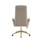 Beige Chenille High Back Swivel Office Chair - Effie
