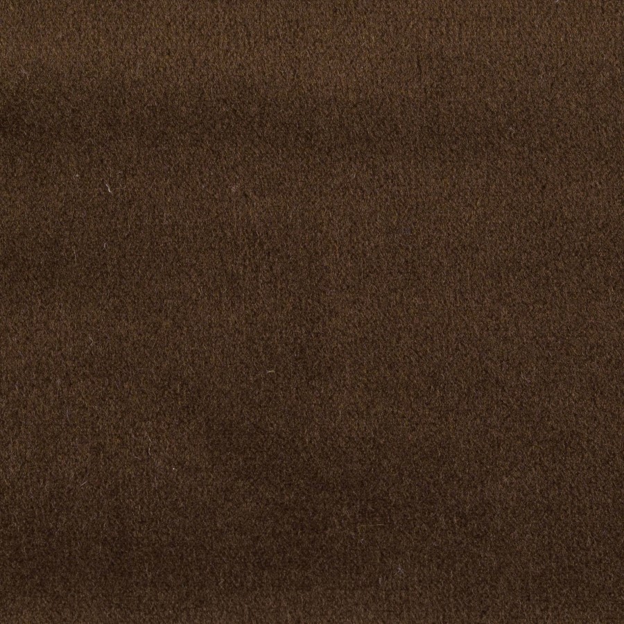 Brown Velvet High Back Swivel Office Chair - Effie