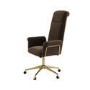 Brown Velvet High Back Swivel Office Chair - Effie