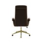 Brown Velvet High Back Swivel Office Chair - Effie