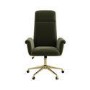 Khaki Velvet High Back Swivel Office Chair - Effie