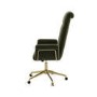 Khaki Velvet High Back Swivel Office Chair - Effie
