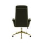 Khaki Velvet High Back Swivel Office Chair - Effie