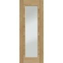 EGOPAL1L24 Internal Oak Fully-Glazed Door with Clear Glass - Unfinished - 1981 x 610 x 35mm - Palermo Essential - XL Joinery
