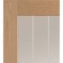 Internal Oak Fully-Glazed Cottage Door with Clear Etched Glass - Unfinished - 1981 x 762 x 35mm - Suffolk Essential - XL Joinery