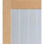 Internal Oak Half-Glazed Cottage Door with Clear Etched Glass - Unfinished - 1981 x 838 x 35mm - Suffolk Essential - XL Joinery