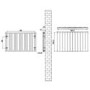 Beige Horizontal Wave Designer Single Panel Radiator 600 x 970 - Elbrus
