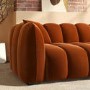 Burnt Orange Velvet 3 Seater Sofa - Elod
