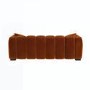Burnt Orange Velvet 3 Seater Sofa - Elod