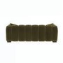 Khaki Green Velvet 3 Seater Sofa - Elod