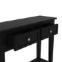 ONLY OPENED - Small Narrow Black Wood Console Table with Drawers - Elms