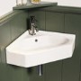 White Wall Hung Corner Traditional Basin 553mm - Elton