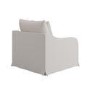 Cream Fabric Slipcover Armchair - Eliza